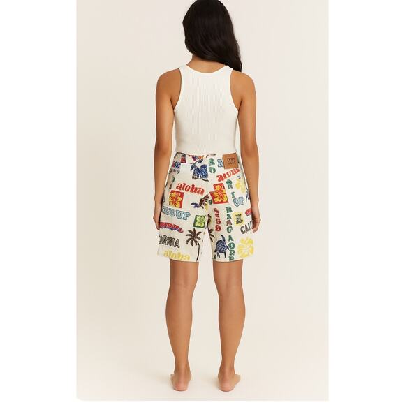 BDG Urban Outfitters Surf Print Embroidered Shorts – Size 25 (6” Inseam) Beachy - Picture 4 of 8